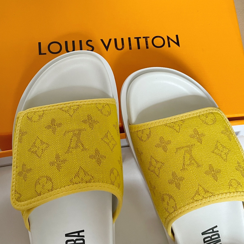 l**is V*t*n x nba monogram mules yellow/white