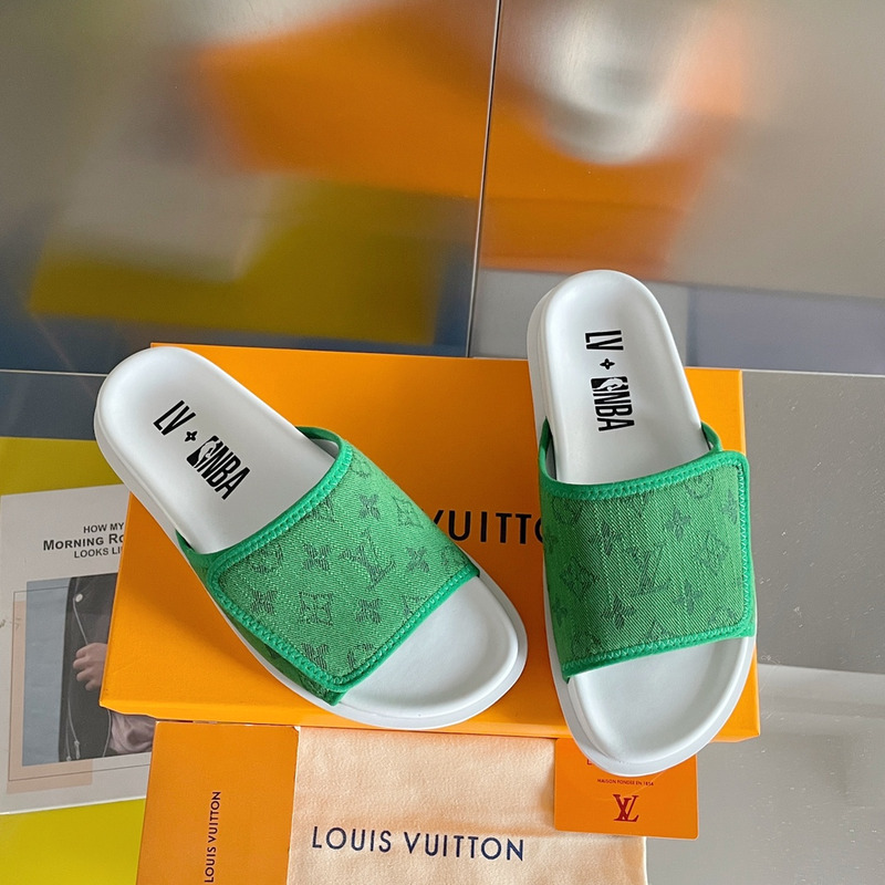 l**is V*t*n x nba monogram mules green/white