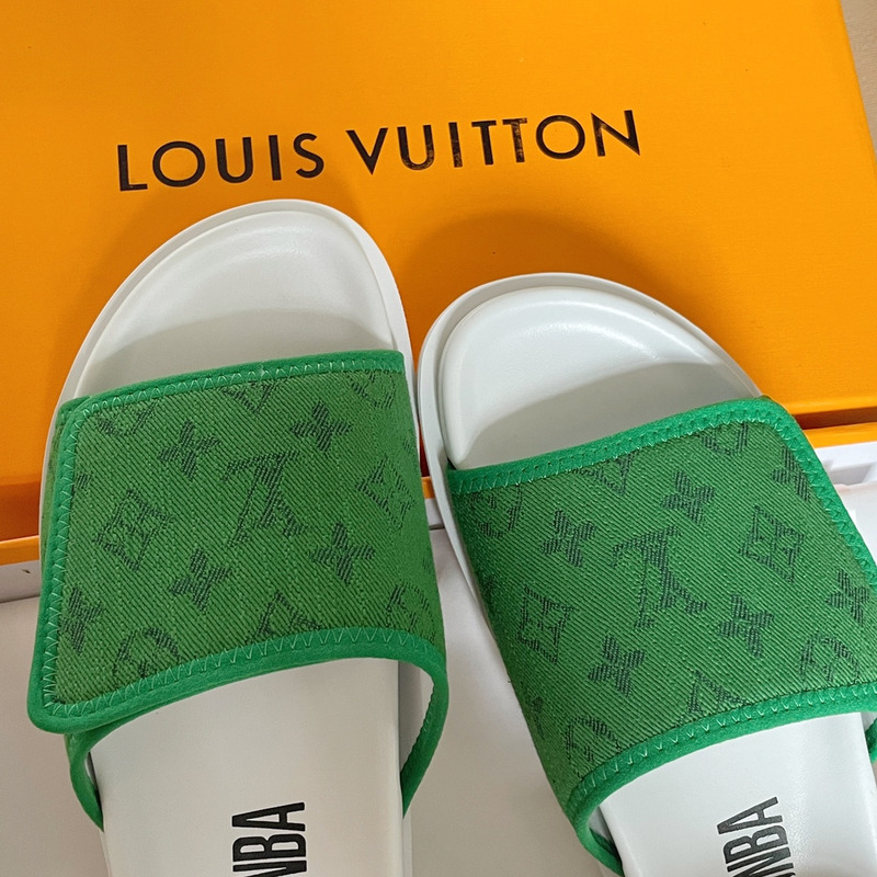 l**is V*t*n x nba monogram mules green/white