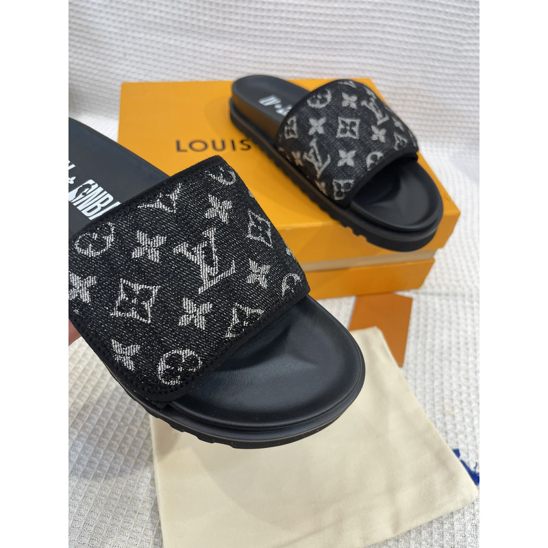 l**is V*t*n x nba monogram mules black