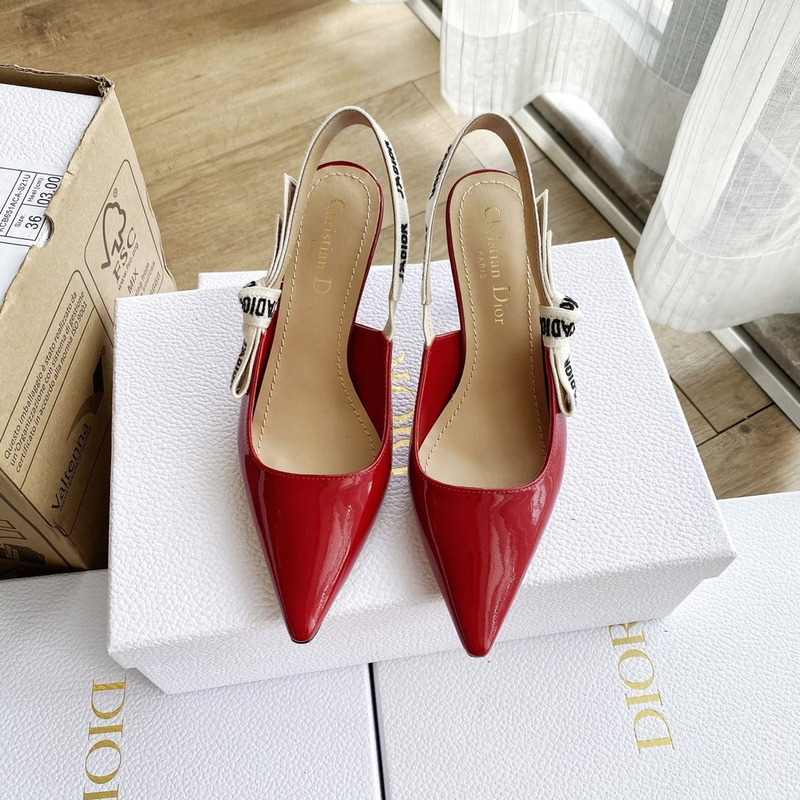 D*or j''aD*or slingback pump patent calfskin low heels red