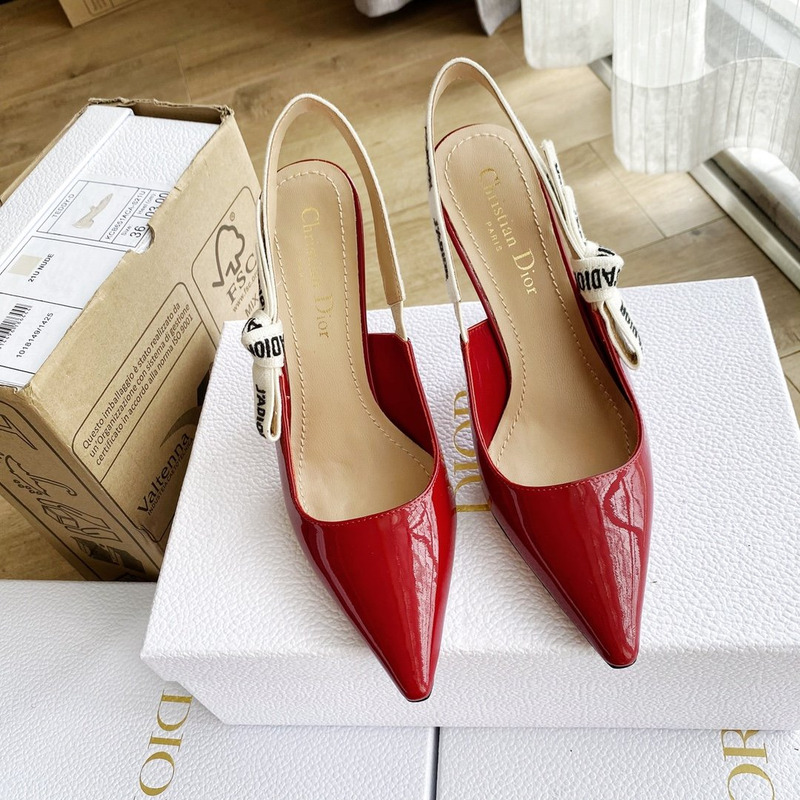 D*or j''aD*or slingback pump patent calfskin high heels red