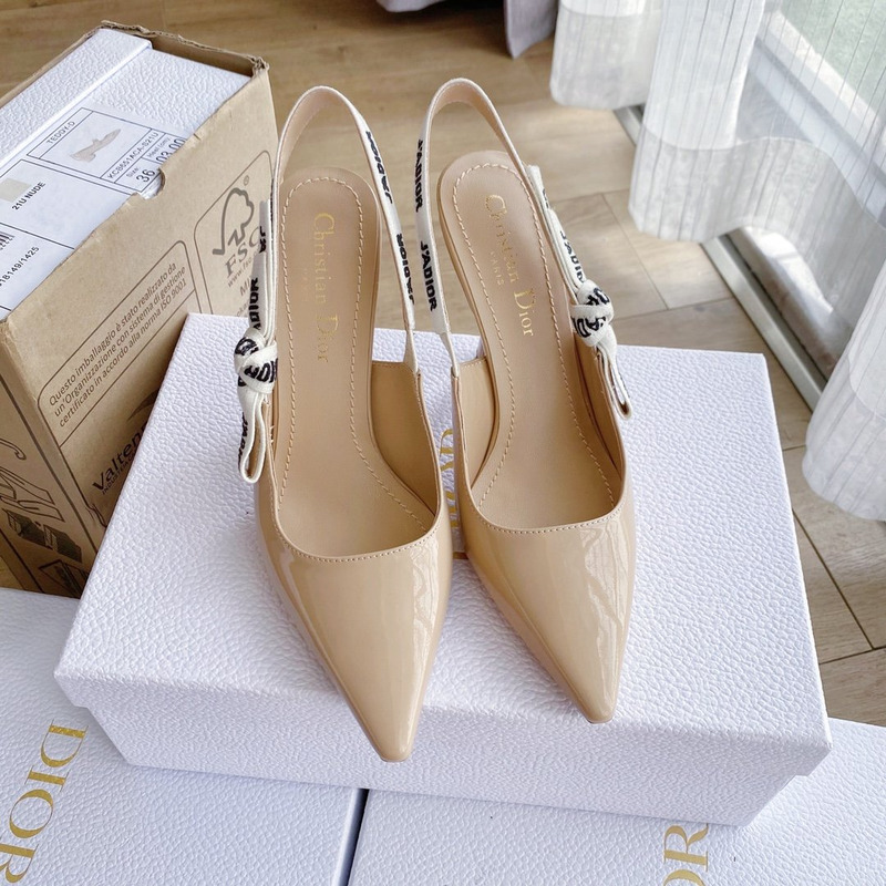 D*or j''aD*or slingback pump patent calfskin high heels nude