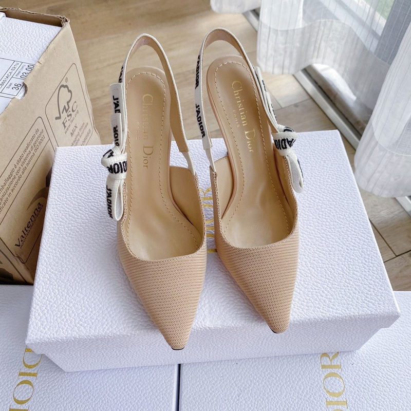 D*or j''aD*or slingback pump technical fabric high heels nude