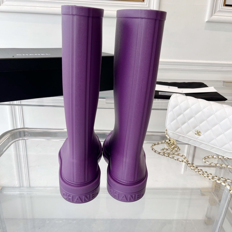 Ch*el Ch*el vintage rain boots purple