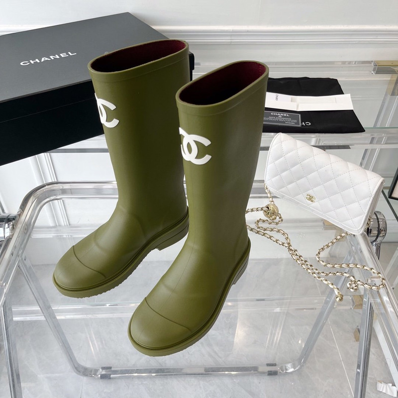 Ch*el wellington boots deep green