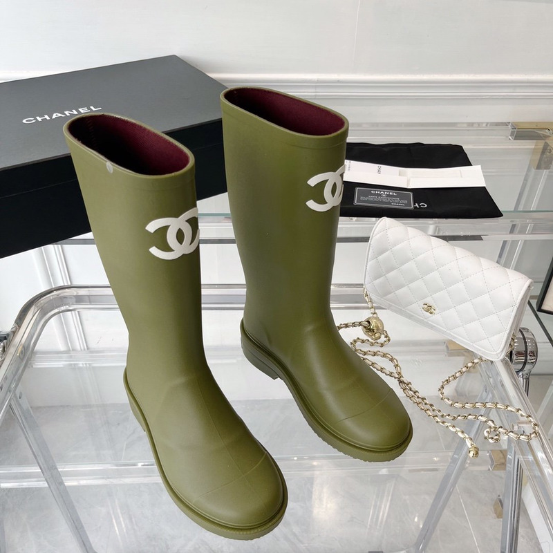 Ch*el wellington boots deep green