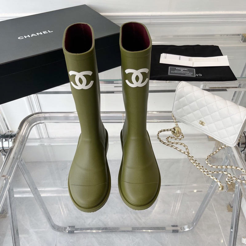 Ch*el wellington boots deep green