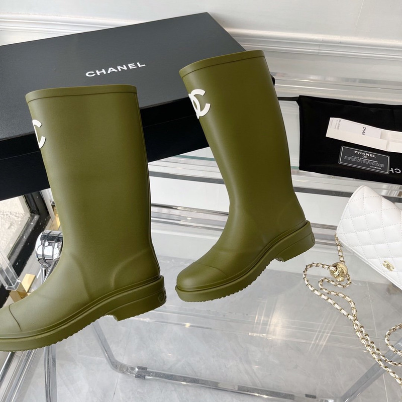 Ch*el wellington boots deep green