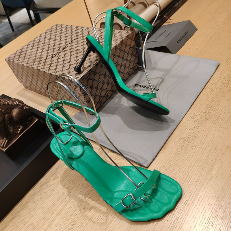 Ba*len*cia*ga fetish 80mm sandal green