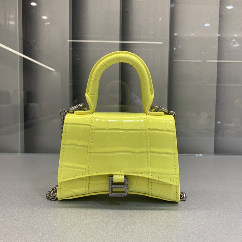 Ba*len*cia*ga hourglass bag lemon yellow