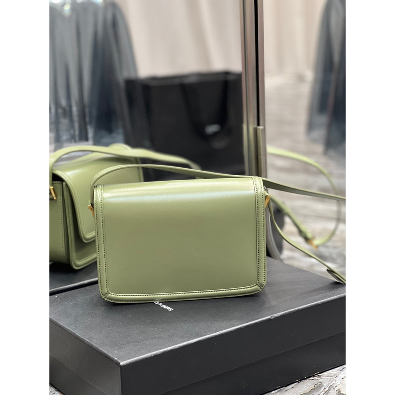 Saint Laurent M Solferino Box Shouler Bag Light Green