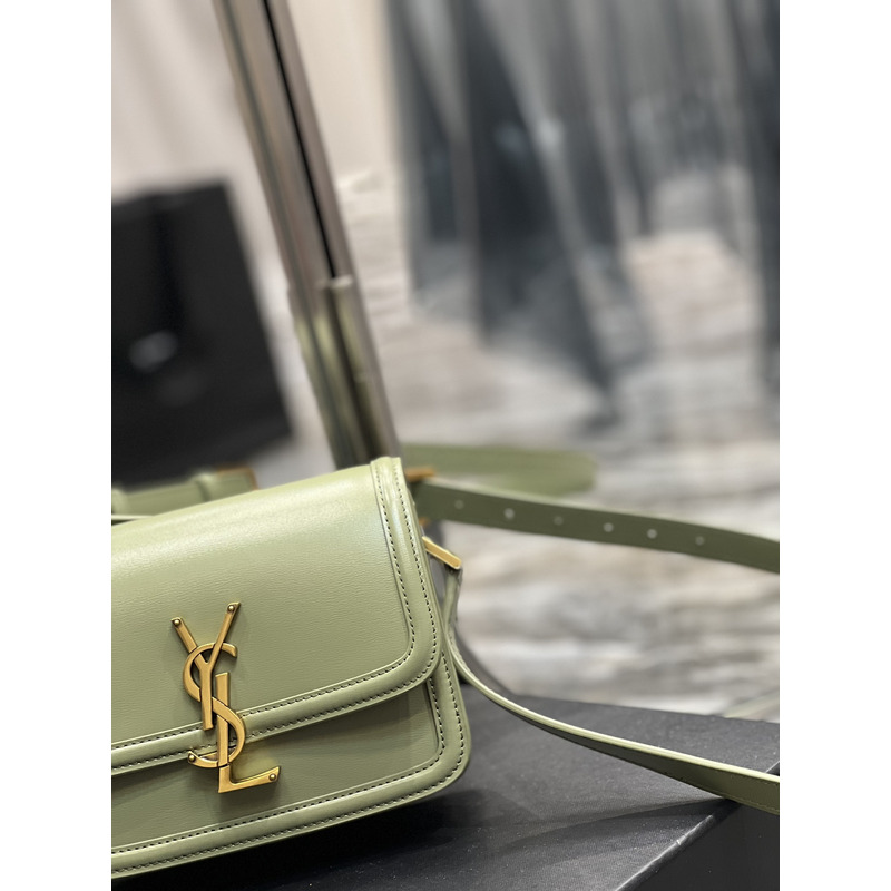 Saint Laurent Solferino Box Shouler Bag Avocado Green