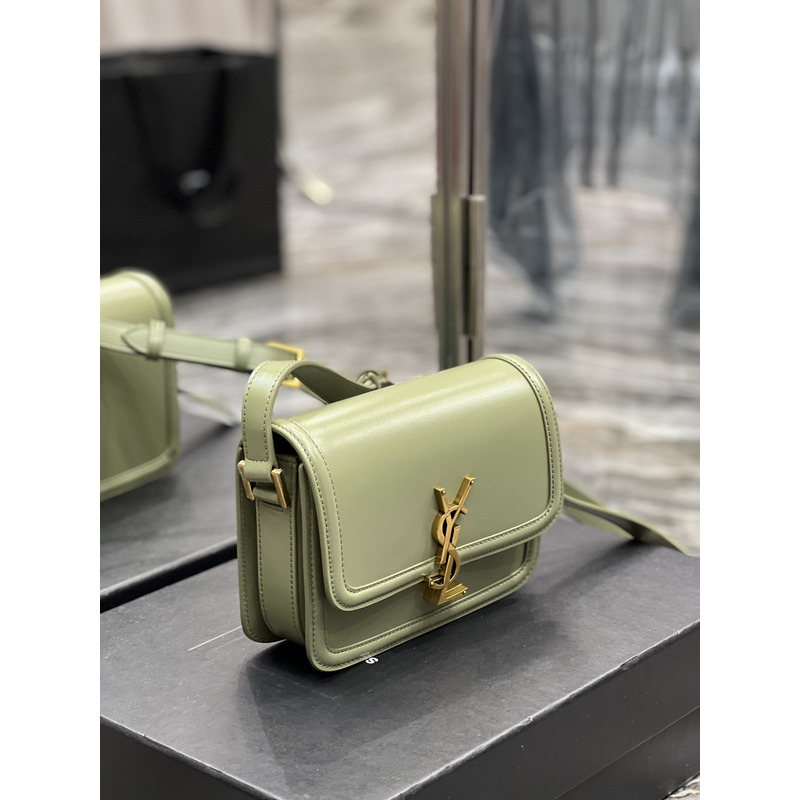 Saint Laurent Solferino Box Shouler Bag Avocado Green