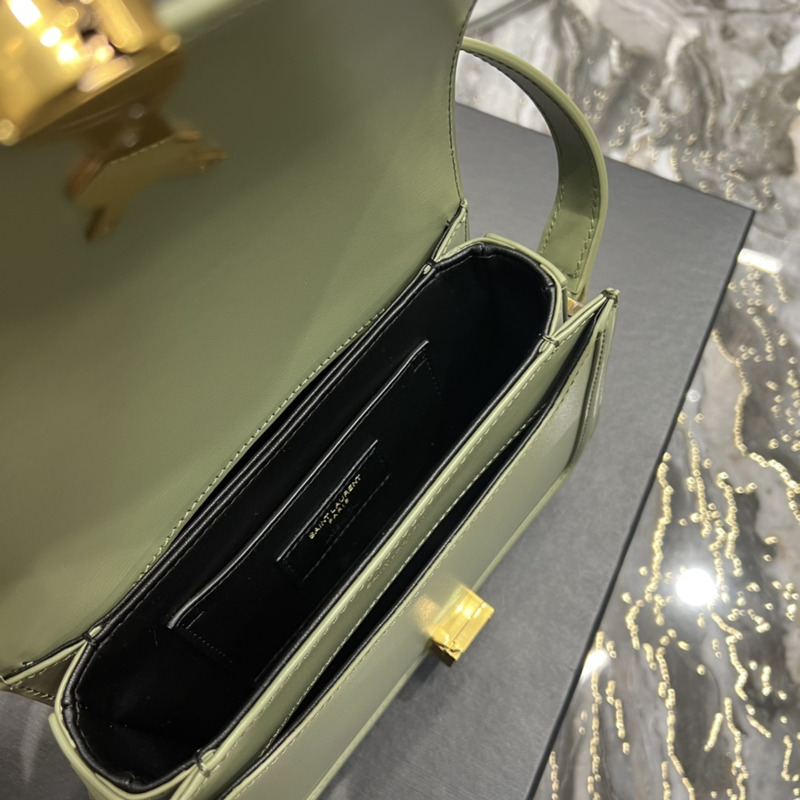 Saint Laurent Solferino Box Shouler Bag Avocado Green