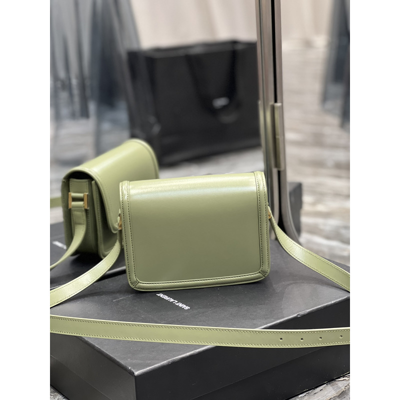 Saint Laurent Solferino Box Shouler Bag Avocado Green