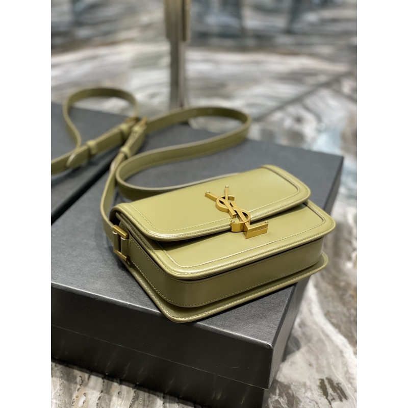 Saint Laurent S Solferino Box Shouler Bag Avocado Green