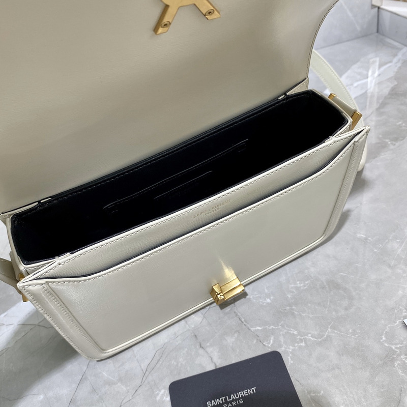 Saint Laurent Solferino Box Shouler Bag White