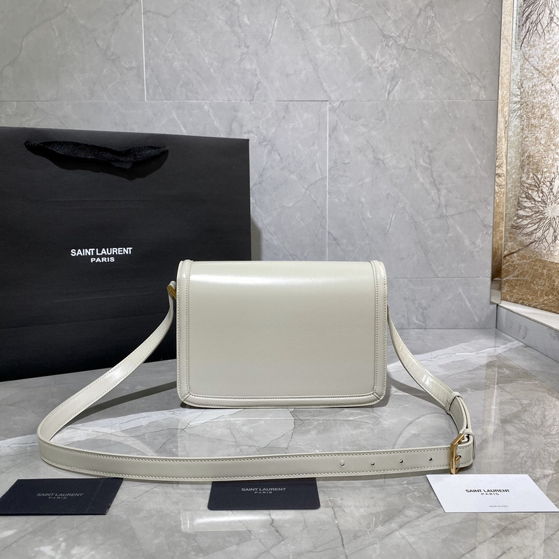 Saint Laurent Solferino Box Shouler Bag White