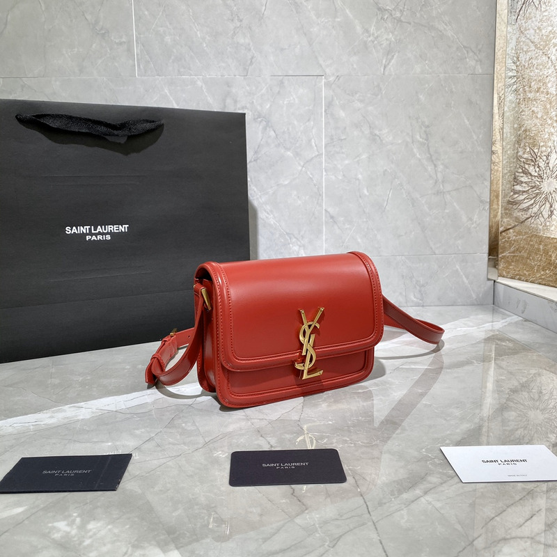 Saint Laurent S Solferino Box Shouler Bag Red