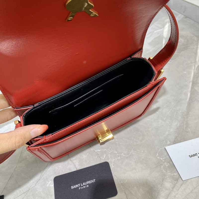 Saint Laurent S Solferino Box Shouler Bag Red