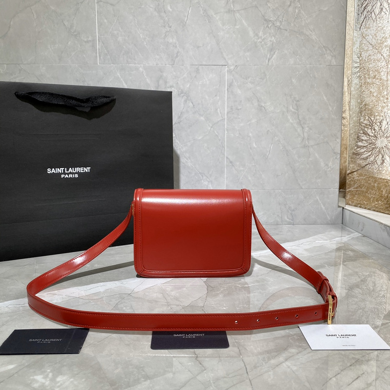 Saint Laurent S Solferino Box Shouler Bag Red