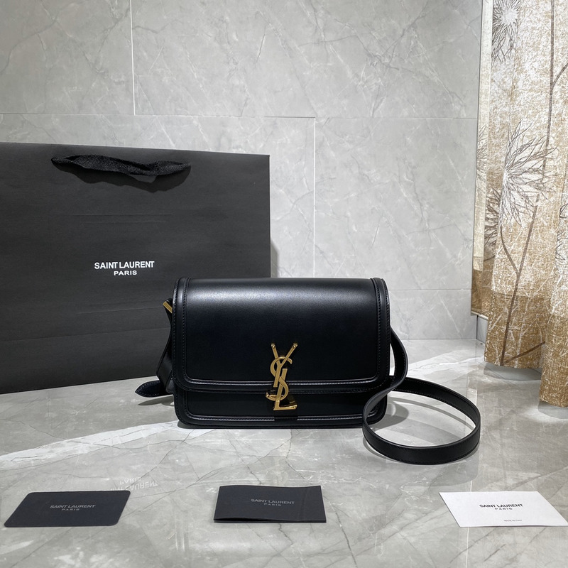 Saint Laurent M Solferino Box Shouler Bag Black