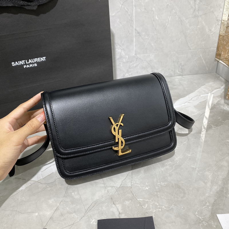 Saint Laurent M Solferino Box Shouler Bag Black