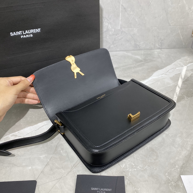 Saint Laurent M Solferino Box Shouler Bag Black