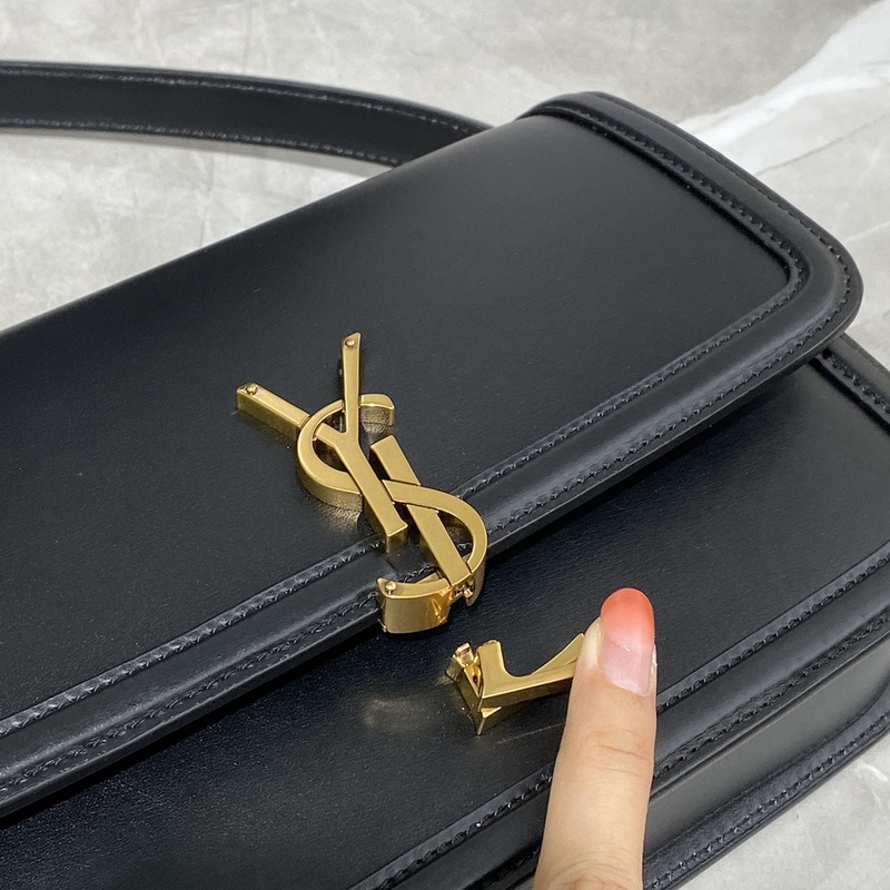 Saint Laurent M Solferino Box Shouler Bag Black