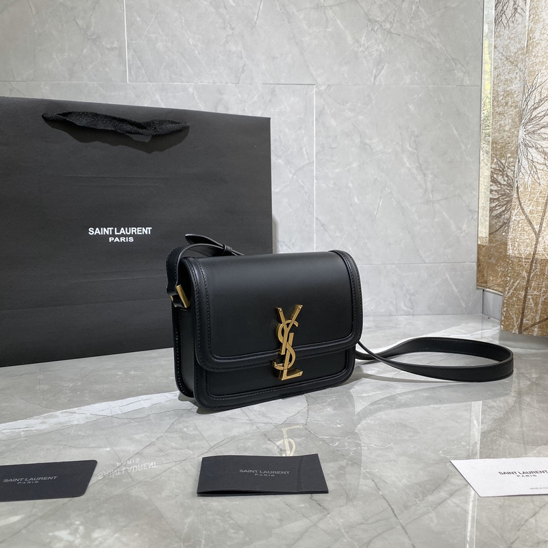 Saint Laurent L Solferino Box Shouler Bag Black