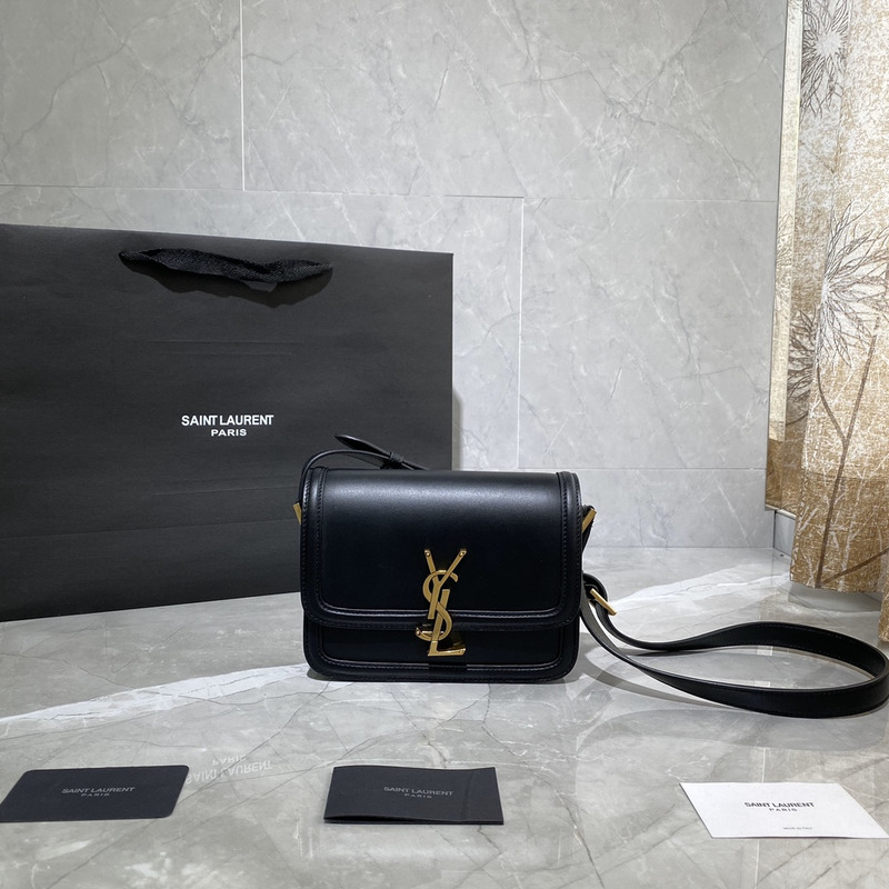 Saint Laurent L Solferino Box Shouler Bag Black