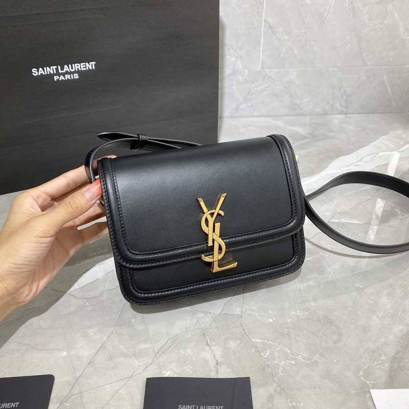 Saint Laurent L Solferino Box Shouler Bag Black