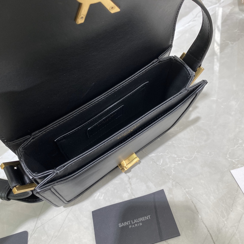 Saint Laurent L Solferino Box Shouler Bag Black