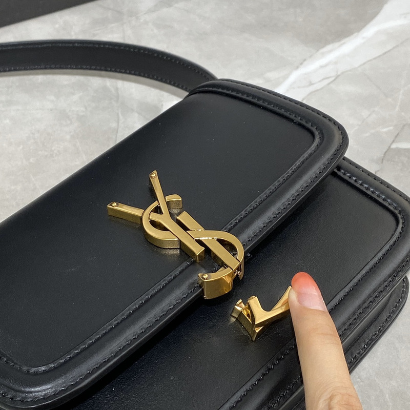 Saint Laurent L Solferino Box Shouler Bag Black