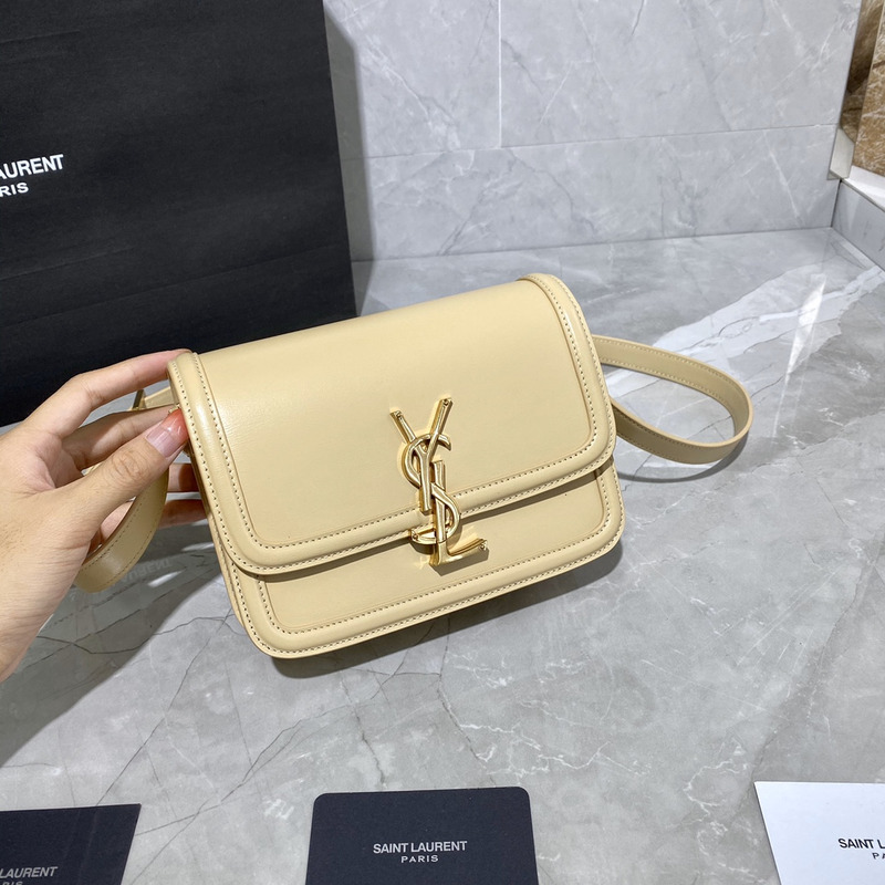 Saint Laurent S Solferino Box Shouler Bag Yellow