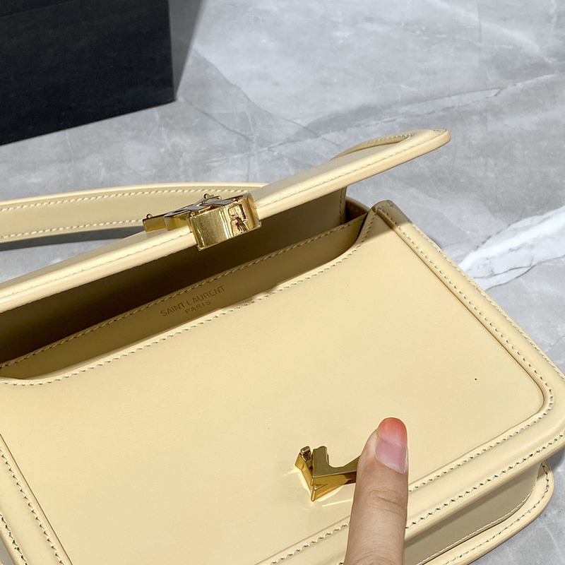 Saint Laurent S Solferino Box Shouler Bag Yellow