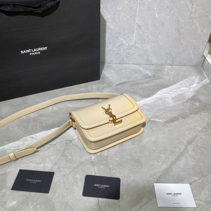 Saint Laurent S Solferino Box Shouler Bag Yellow