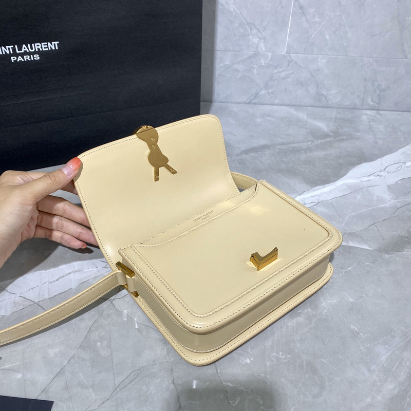 Saint Laurent S Solferino Box Shouler Bag Yellow