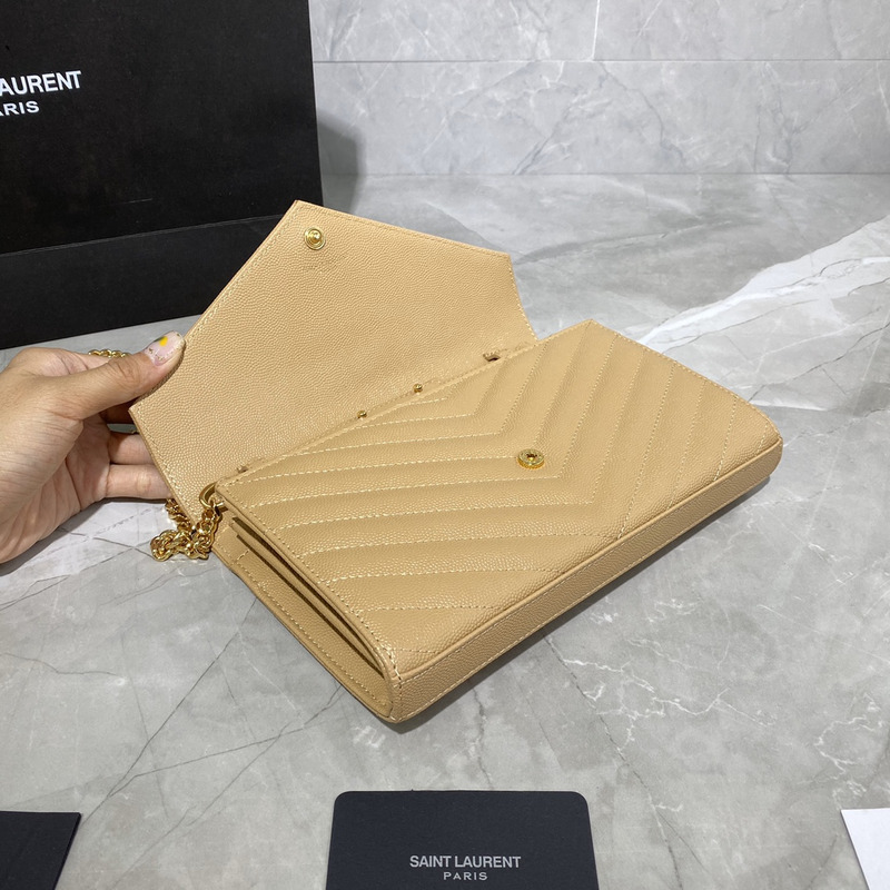 Saint Laurent Monogram Envelope Bag Yellow