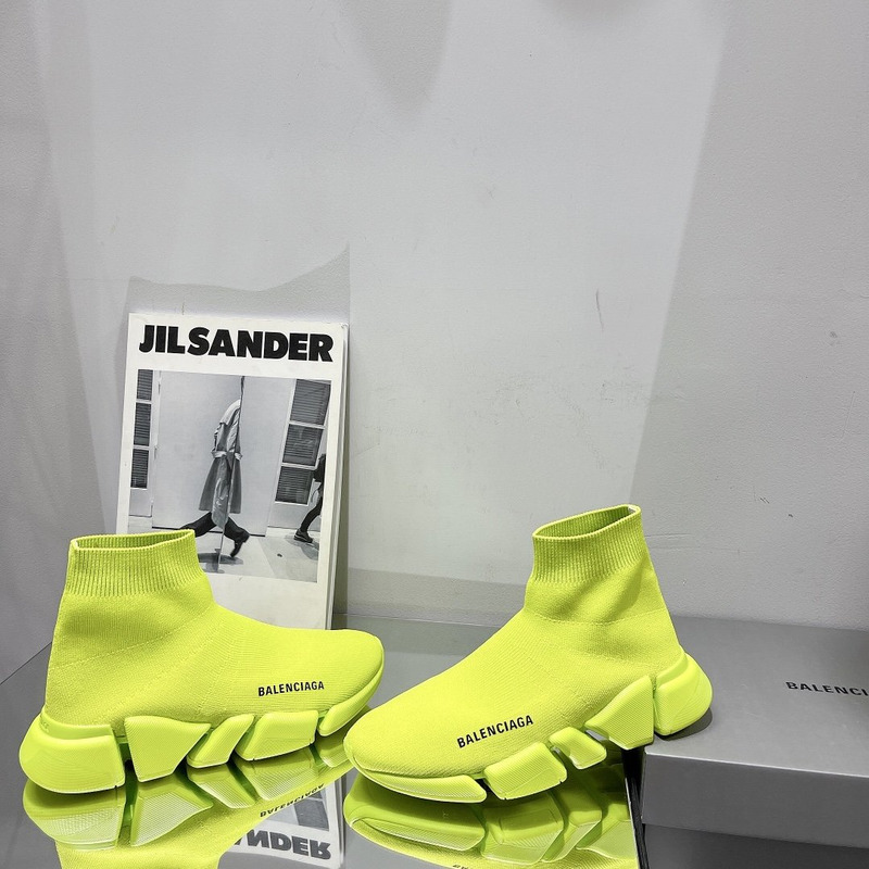 Ba*len*cia*ga speed 2.0  knit sneaker neon yellow