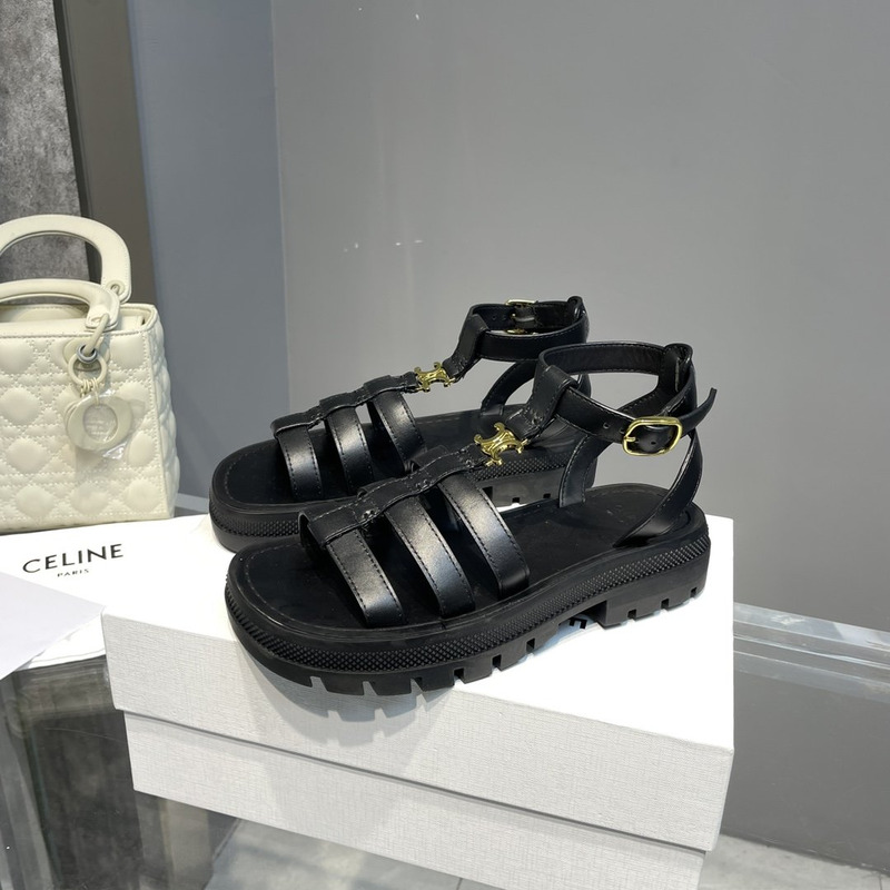 Ce**e  clea triomphe gladiator chunky sandals black