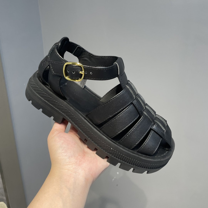 Ce**e clea chunky calfskin sandals black