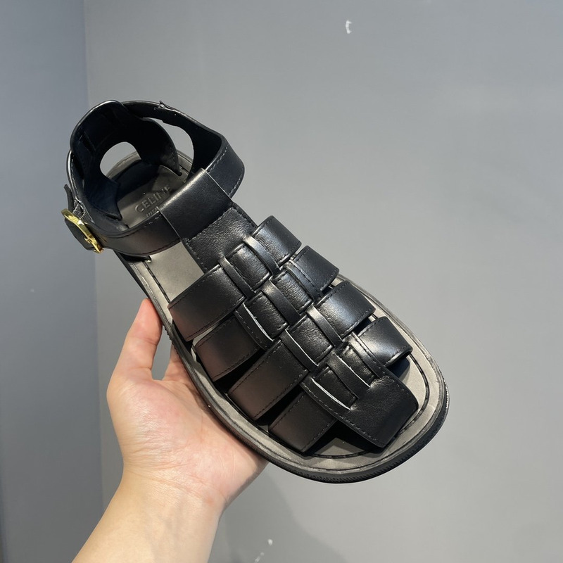 Ce**e clea chunky calfskin sandals black