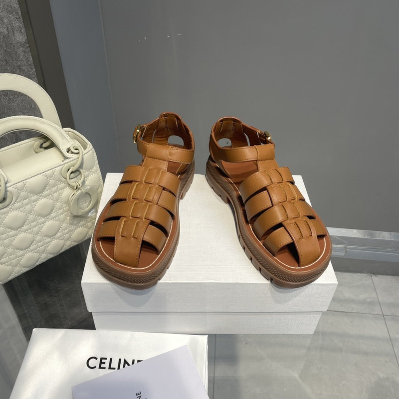 Ce**e clea chunky calfskin sandals cinnamon