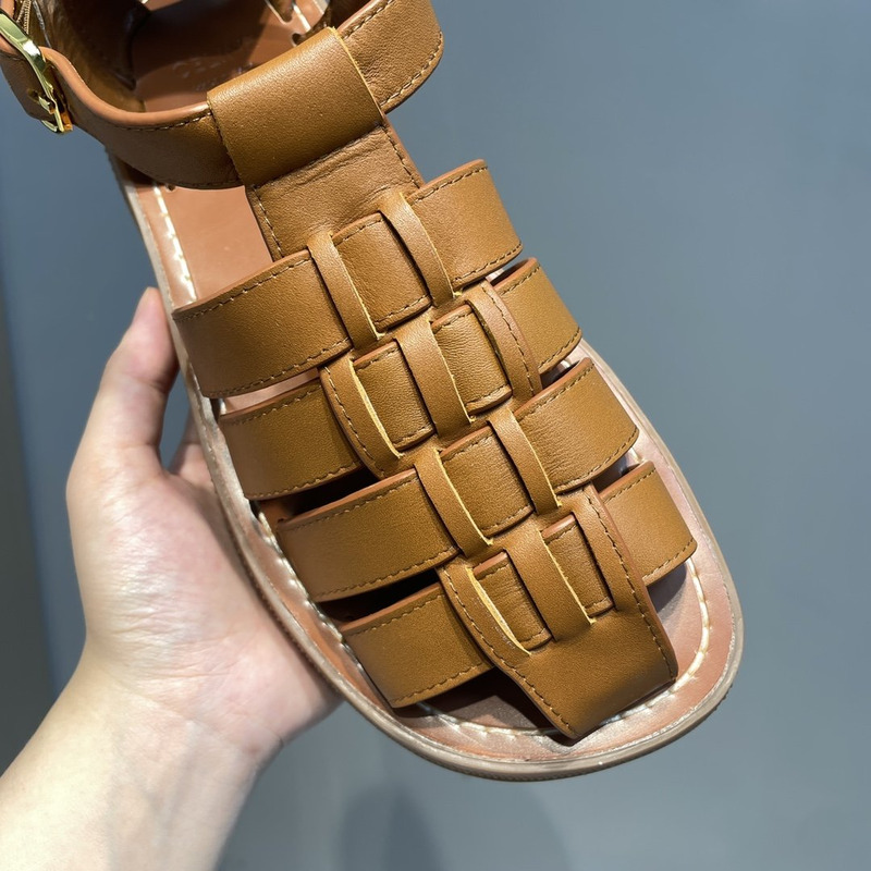 Ce**e clea chunky calfskin sandals cinnamon