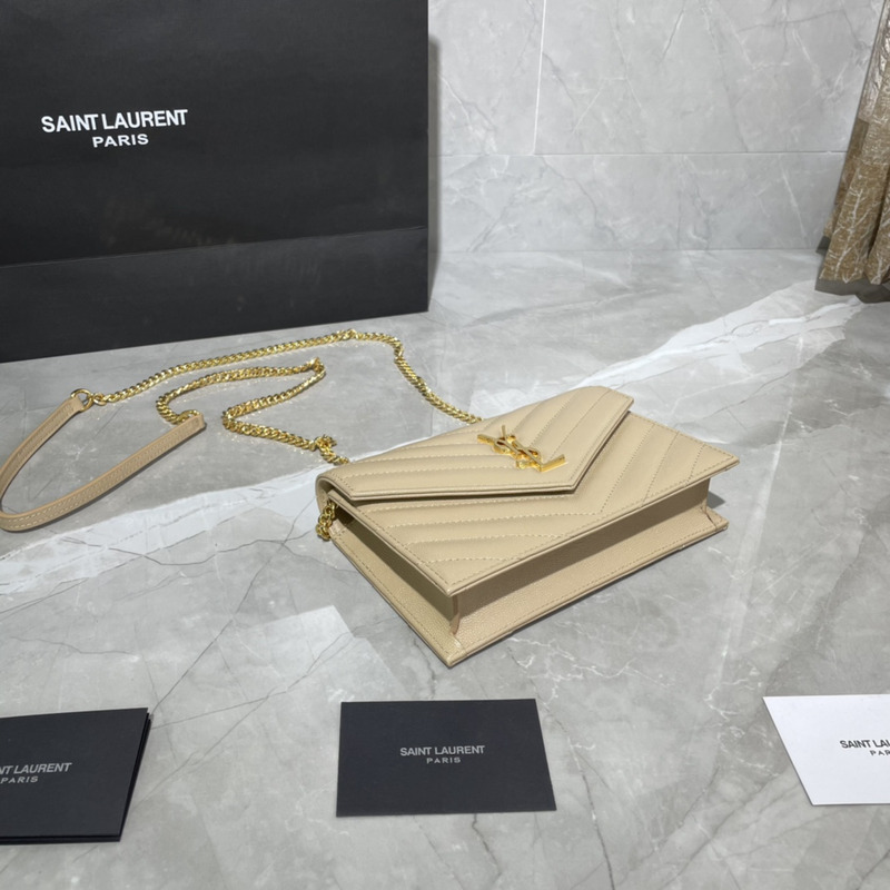 Saint Laurent  Monogram Envelope Bag Apricot