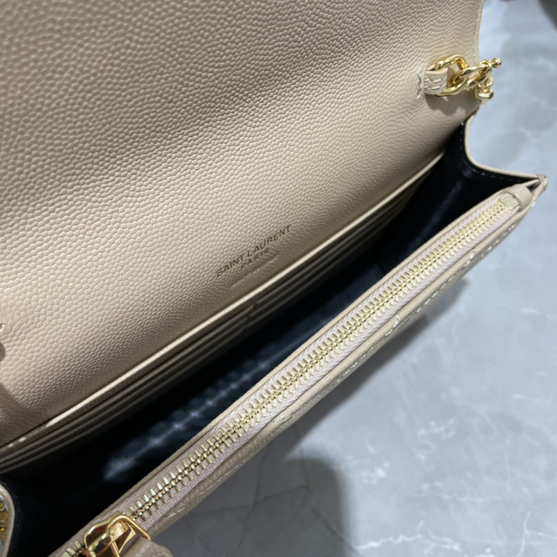 Saint Laurent  Monogram Envelope Bag Apricot