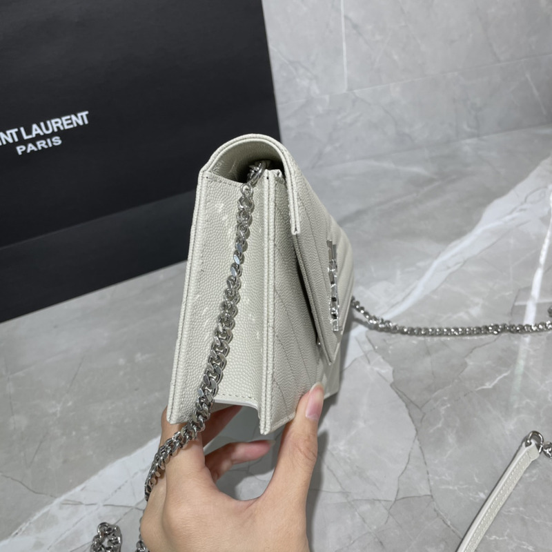 Saint Laurent Mini Puffer Loulou Quilted Leather Bag New 19x11.5x4cm White