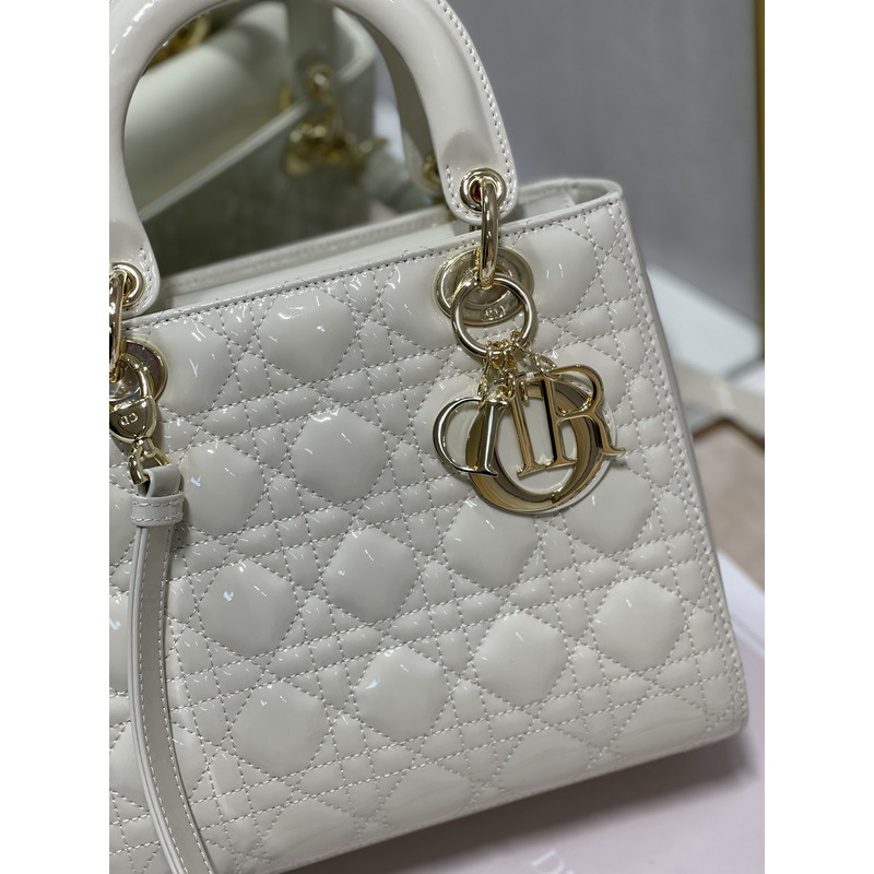 lady D*or my abcD*or handbag white m